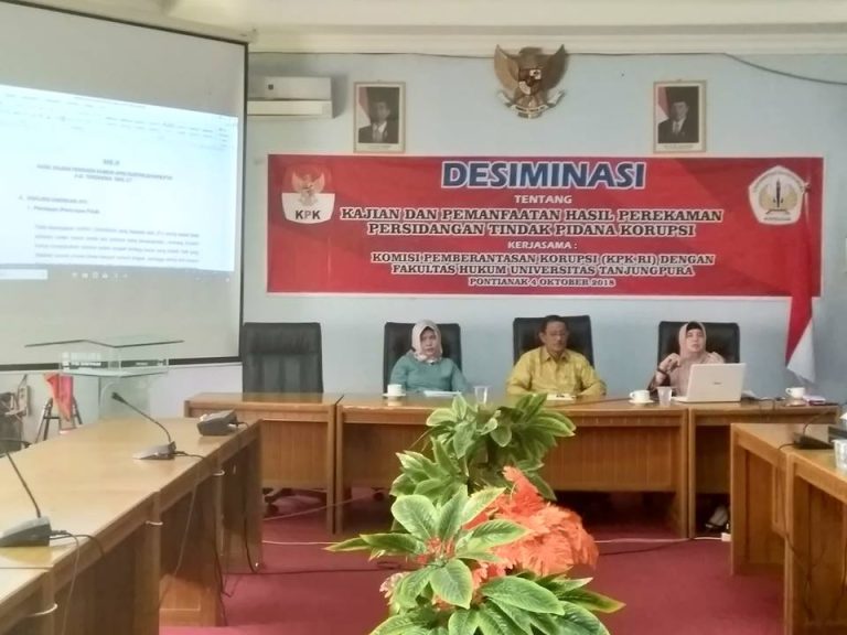 Sinergisitas KPK RI – Fakultas Hukum Universitas Tanjungpura