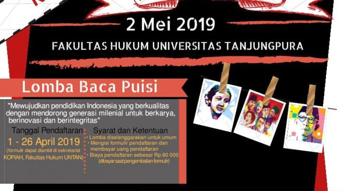 Pagelaran Tarung Puisi Kopiah Fakultas Hukum Untan
