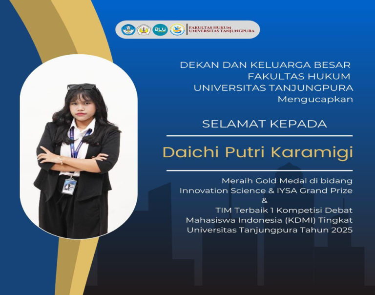 Mahasiswi Fakultas Hukum Universitas Tanjungpura Kembali Menoreh Prestasi di Kancah Internasional dan Nasional