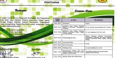 Expose Meeting Fakultas Hukum Untan & Fakultas Hukum Untirtayasa
