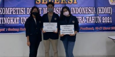FH MENOREH PRESTASI DALAM KOMPETISI DEBAT MAHASISWA INDONESIA (KDMI) TINGKAT UNIVERSITAS TANJUNGPURA