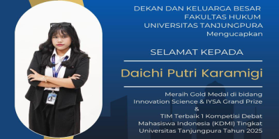 Mahasiswi Fakultas Hukum Universitas Tanjungpura Kembali Menoreh Prestasi di Kancah Internasional dan Nasional