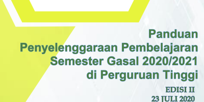 Panduan Penyelenggaraan Pembelajaran Semester Gasal 2020/2021 di Perguruan Tinggi