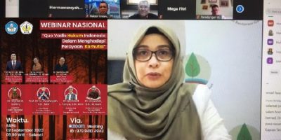 Webinar Nasional FH Untan ‘Quo Vadis Hukum Indonesia Dalam Menghadapi Perayaan Karhutla’