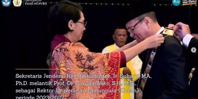 PELANTIKAN PROF. GARUDA WIKO SEBAGAI REKTOR UNTAN PERIODE KEDUA 2023-2027