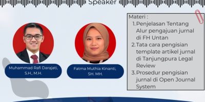 SOSIALISASI PENGISIAN JURNAL TANJUNGPURA LEGAL REVIEW (TLR)